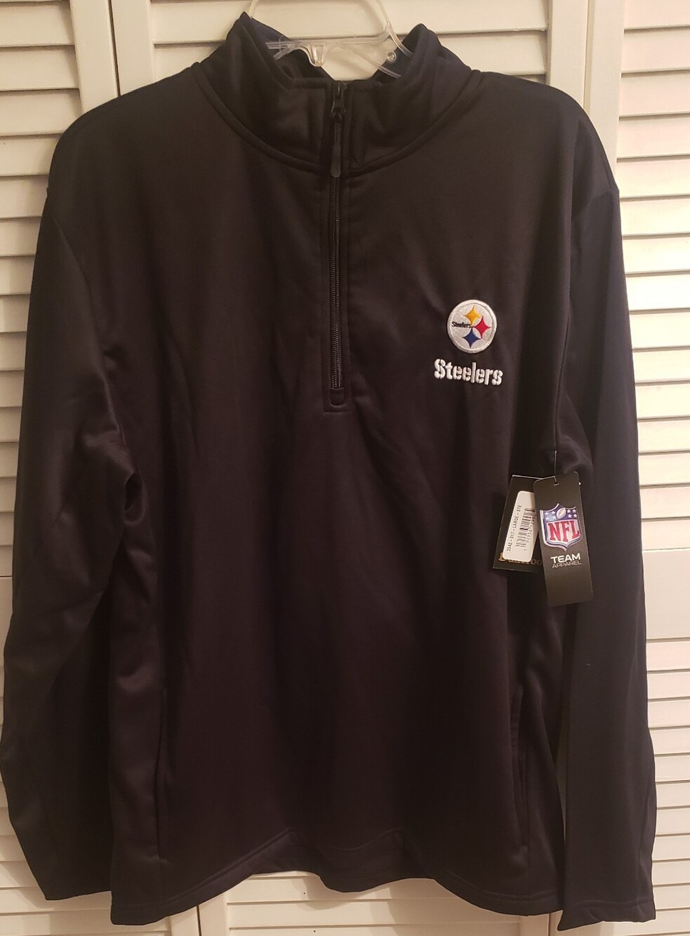 Dunbrooke Black Pittsburgh Steelers Quarter-Zip Pullover NWT